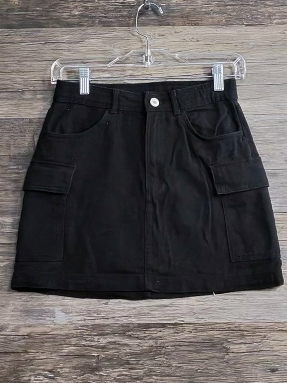 H&M Black Cargo Pocket Mini Skirt